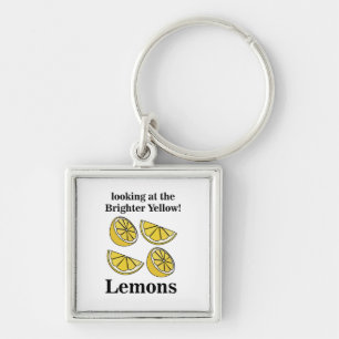 Porte-clés Citrons Fruit Regardant Les Citrons Jaunes Plus Cl