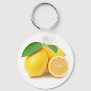 Porte-clés Citrons jaunes lumineux et frais