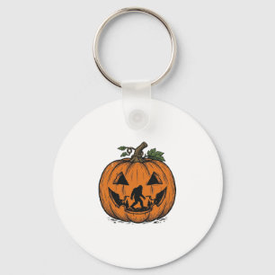 Porte-clés Citrouille Bigfoot Vintage Design Vectoriel Hallow