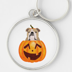 Porte-clés Citrouille Bulldog