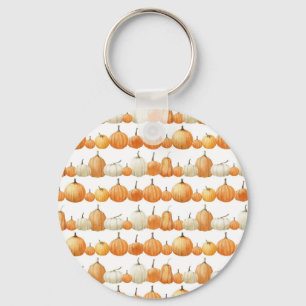 Porte-clés Citrouille d'automne : Motif d'illustration aquare