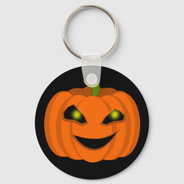 Porte-clés Citrouille d'Halloween effrayant (Recto)