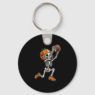 Porte-clés Citrouille d'Halloween squelette de football 