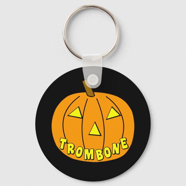 Porte-clés Citrouille d'Halloween Trombone (Recto)