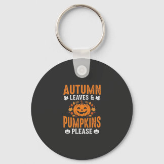 Porte-clés Citrouilles de feuilles d'automne S'il vous plaît 