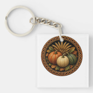 Porte-clés Citrouilles de récolte en nœud celtique