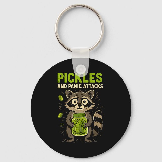 Porte-clés Ckles And Panic Attacks Raccoon Trash Panda Funny  (Recto)