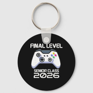 Porte-clés Cl de 2026 Senior Jeu vidéo Niveau final École Ga