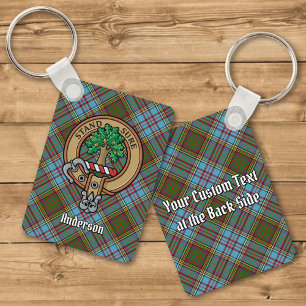 Porte-clés Clan Anderson Crest sur le Porte - clé Tartan