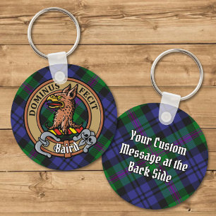Porte-clés Clan Baird Crest sur Tartan