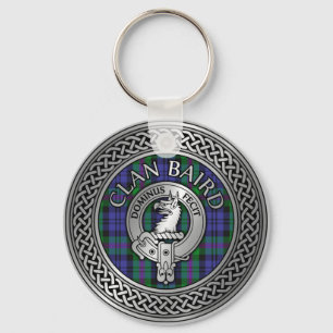 Porte-clés Clan Baird Crest & Tartan Knot