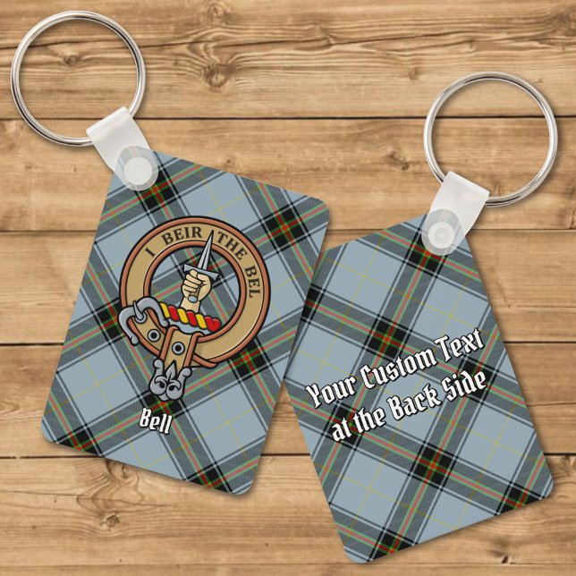 Porte-clés Clan Bell Crest sur Tartan (Créateur téléchargé)