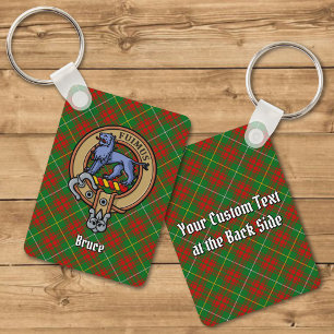 Porte-clés Clan Bruce Crest sur la chasse Tartan