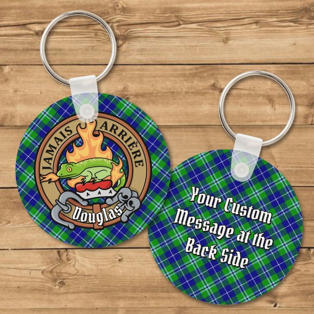 Porte-clés Clan Douglas Crest sur Tartan (Créateur téléchargé)