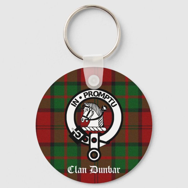 Porte-clés Clan Dunbar Tartan & Crest Badge (Recto)