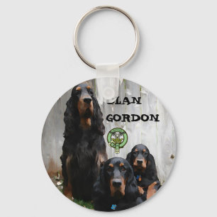 Porte-clés CLAN GORDON, Gordon Setter Porte - clé de peinture