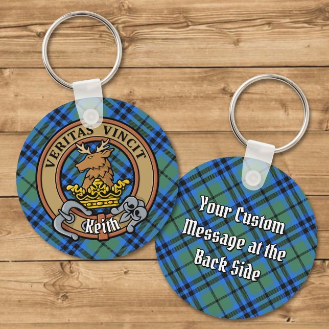 Porte-clés Clan Keith Crest sur Tartan Porte - clé (Créateur téléchargé)
