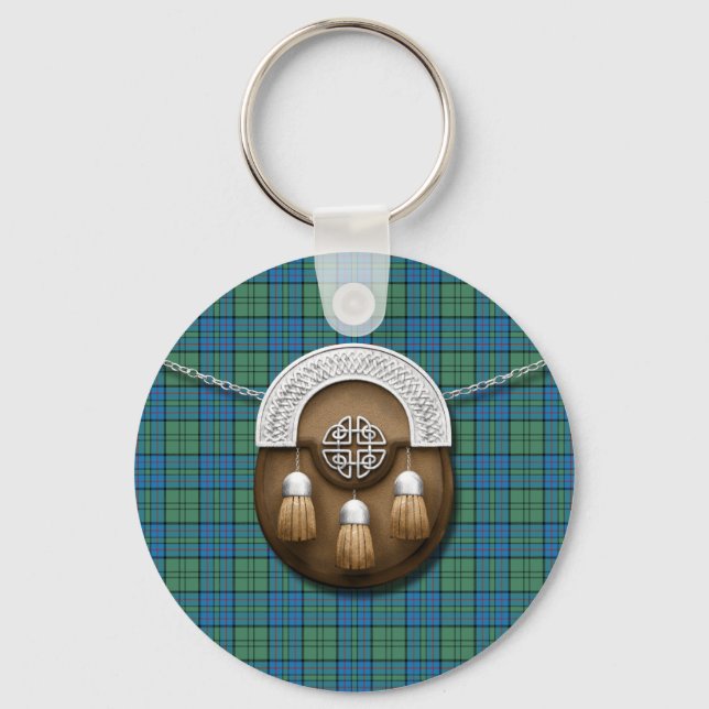 Porte-clés Clan Lockhart Tartan And Sporran (Recto)