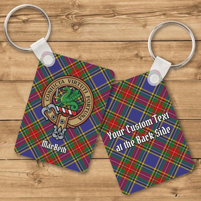 Porte-clés Clan MacBeth Crest sur Tartan Porte - clé (Créateur téléchargé)