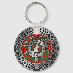 Porte-clés Clan MacGregor Crest et Tartan Knot