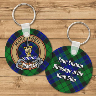 Porte-clés Clan MacKay Crest sur Tartan