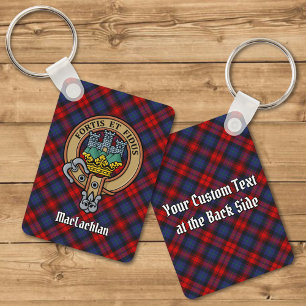 Porte-clés Clan MacLachlan Crest sur Tartan