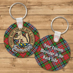 Porte-clés Clan MacPherson Crest sur Tartan