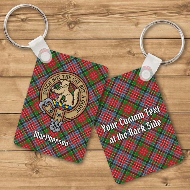 Porte-clés Clan MacPherson Crest sur Tartan Porte - clé (Créateur téléchargé)