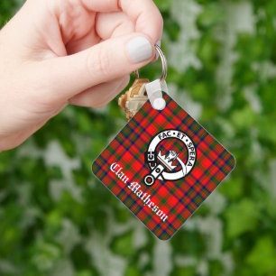 Porte-clés Clan Matheson Crest Badge et Tartan