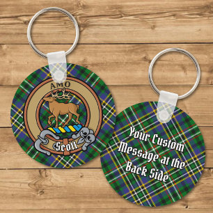 Porte-clés Clan Scott Crest sur Green Tartan
