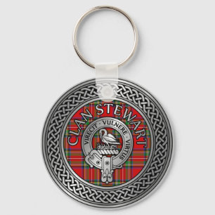 Porte-clés Clan Stewart   Stuart Crest & Tartan Knot