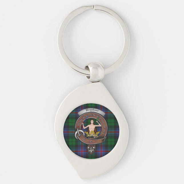 Porte-clés Clan Urquhart Badge Argent Métal Clé Bague (Devant)