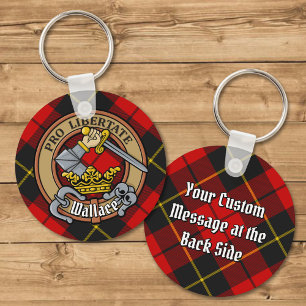 Porte-clés Clan Wallace Crest sur Tartan