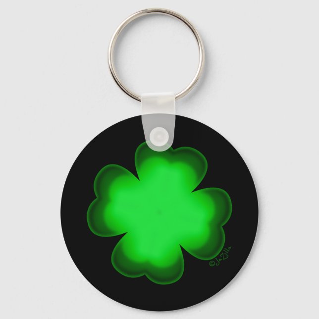 Porte-clés Clapet à quatre feuilles personnalisable (Recto)