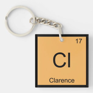 Porte-clés Clarence Nom Chimie Élément Tableau Périodique