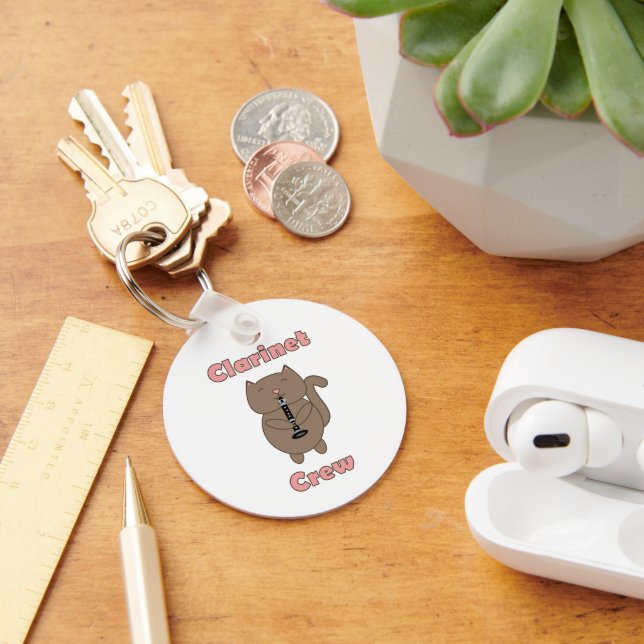 Porte-clés Clarinet Crew Cat drôle (Bureau)
