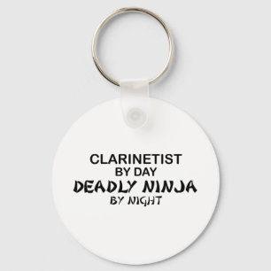 Porte-clés Clarinetist Ninja mortel par nuit