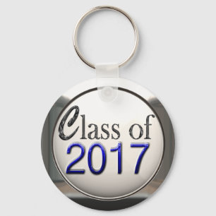 Porte-clés Classe argentée et bleue du porte - clé 2017