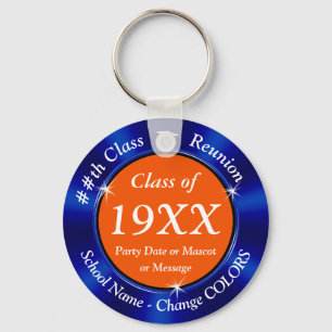 Porte-clés Classe Bleue, Orange et Blanche Réunion Cadeaux Ré