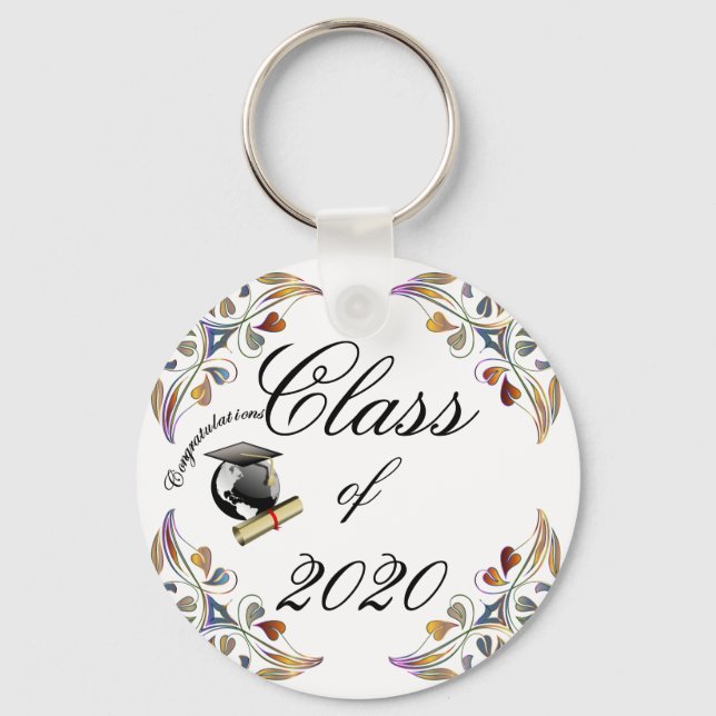 Porte-clés Classe de 2020 Graduation (Recto)