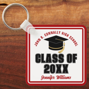 Porte-clés Classe de cadeau personnalisé Red White 2025