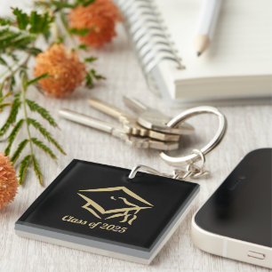 Porte-clés Classe de graduation de 2025 BLKVMG Personnaliser