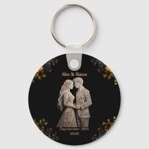 Porte-clés Classe royale mariée et mariée