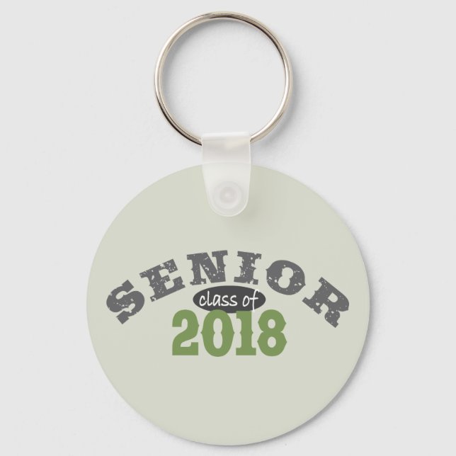 Porte-clés Classe supérieure de 2018 Vert (Recto)