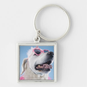 Porte-clés Classes de chien et le TU-TU en forme de coeur de