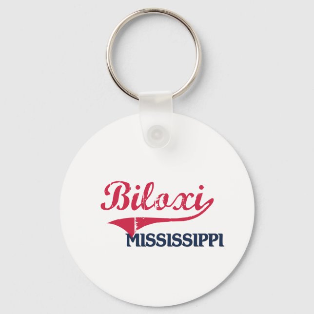 Porte-clés Classic de Biloxi Mississippi (Recto)