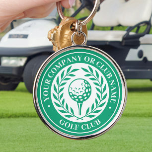 Porte-clés Classic Golf Nom personnalisé Vert