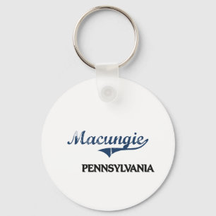 Porte-clés Classique de la ville de Macungie Pennsylvanie