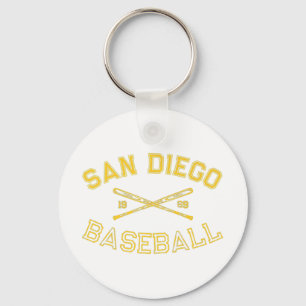 Porte-clés Classique San Diego Californie Fan de Baseball Rét