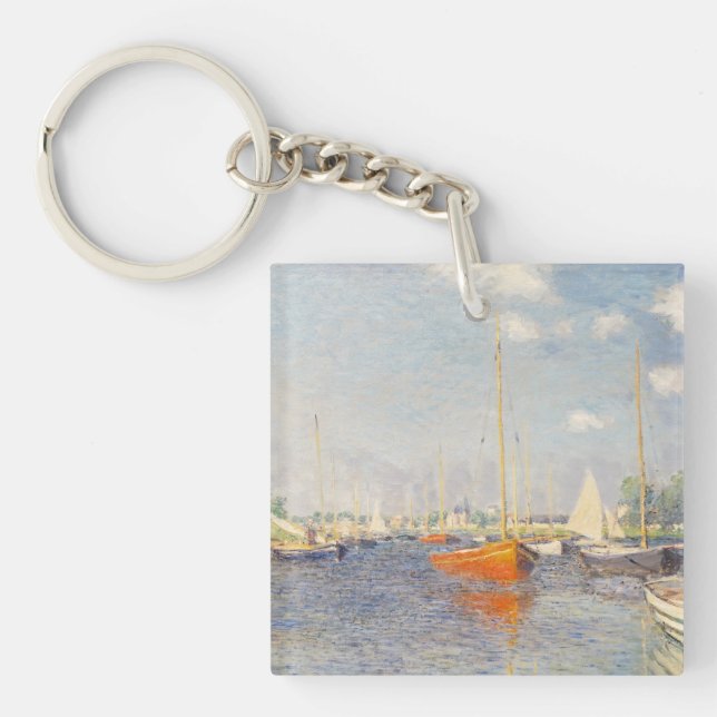 Porte-clés Claude Monet. Bateaux rouges, Argenteuil (Devant)